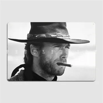 Металлическая вывеска Clint Eastwood Cigar Настенный декор Garage Club Cinema Kitchen Забавный жестяной плакат