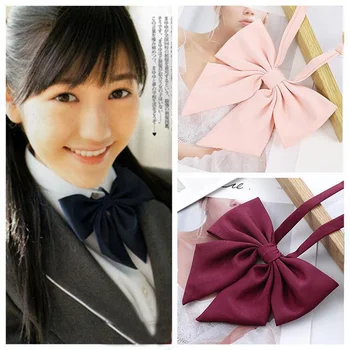 Модный однотонный женский галстук-бабочка с милым бантом в японском стиле для студентов, аксессуары для школьной формы Jk