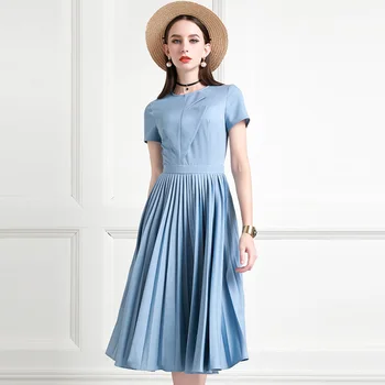Оригинальная плиссированная юбка от дизайнера, летнее новое тонкое платье европейских и американских знаменитостей