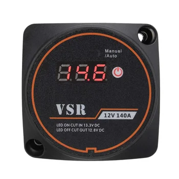 Чувствительное к напряжению реле раздельного заряда, цифровой дисплей VSR 12V 140A для кемпера, автомобиля RV, яхты, интеллектуальный изолятор заряда аккумулятора.