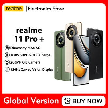 Глобальная версия realme 11 Pro Plus 200-Мегапиксельная OIS-камера SuperZoom 6,7 