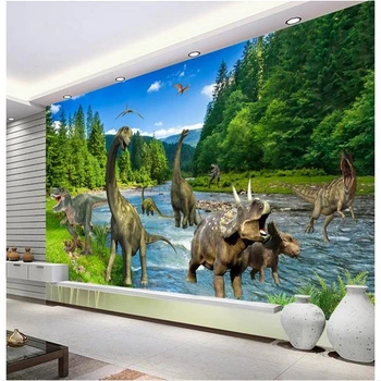 масштабные фрески wellyu на заказ, 3D обои с водопадом в джунглях, фоновая стена, флизелиновые обои papel de parede
