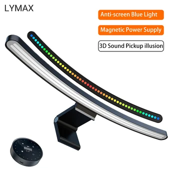 Лампа для Монитора С Изогнутой Поверхностью LYMAX RGB Подсветка Для Ухода За Глазами С Анти-синим Затемнением Экрана Компьютера Подвесной Светильник для Игрового Офиса