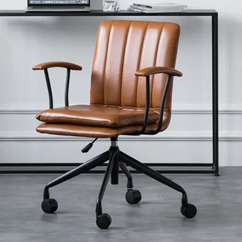 Современные офисные стулья со спинкой, скандинавское удобное кресло, простой подъем, поворотный компьютерный стул, Креативный игровой стул, офисная мебель