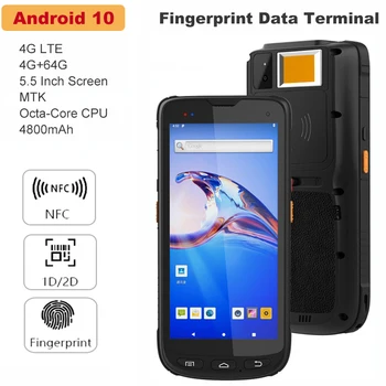 Мобильный компьютер, отпечатки пальцев, Wi-Fi, Bluetooth, GPS, Android 10, Восьмиядерный КПК, датчик отпечатков пальцев, сканер штрих-кода