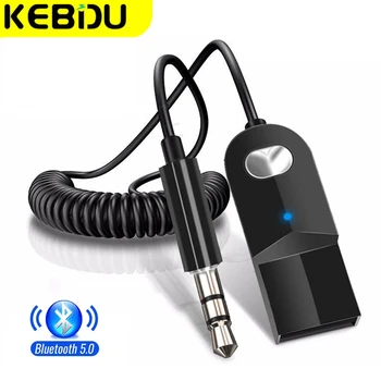 KEBIDU Wireless Bluetooth Aux Receiver Адаптер-ключ от USB до разъема 3,5 мм, комплект громкой связи для автомобильной стереосистемы Bluetooth-передатчик