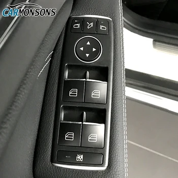 Наклейки На Кнопки Подъема Дверных Стекол, Аксессуары для Отделки Mercedes Benz C W204 E W212 GLK X204 GL ML X166 W166 Class