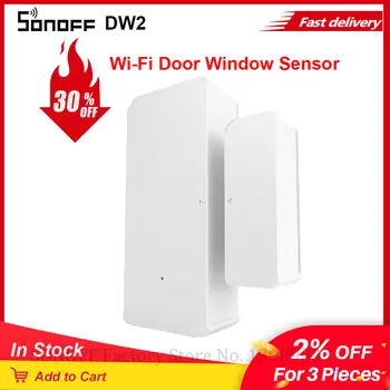 SONOFF DW2 WiFi Беспроводной датчик двери, окна, детектор Уведомлений приложения e-WeLink Для обеспечения безопасности умного дома, сопряжение Bluetooth