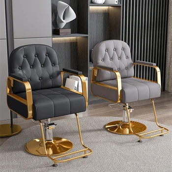 Скандинавское парикмахерское кресло из искусственной кожи для мебели салона красоты, кресло для салона красоты, удобное Высококлассное Подъемное Вращающееся парикмахерское кресло