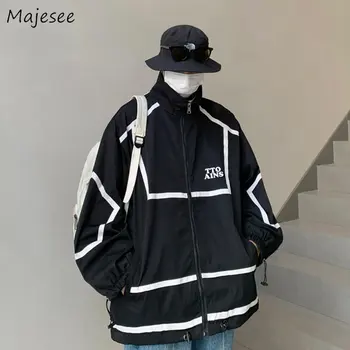 Куртки Мужские подростковые Harajuku Дизайнерская одежда Шикарная уличная повседневная студенческая Унисекс ретро Японская мода Chaqueta Крутой Красивый