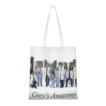 Изготовленные на заказ холщовые сумки для покупок Grey's Anatomy, женские сумки-тоут для покупок из продуктовых комедийных телефильмов, тоут-тоут для покупателей
