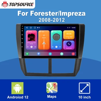 TOPSOURCE Для Subaru Forester 3 SH Impreza 2007-2013 Навигация TS18 Беспроводной Мультимедийный Плеер CarPlay Android Автомобильный Стерео Радио