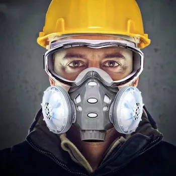 Респиратор от пыли С фильтром, хлопковая защитная маска для украшения, химический респиратор от твердых частиц смога