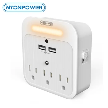 NTONPOWER US Plug Удлинитель USB-розетки USB-розетка Защита от перенапряжения, Диммер, Беспроводная мультиразъемная розетка для ванной Комнаты, кухни, спальни