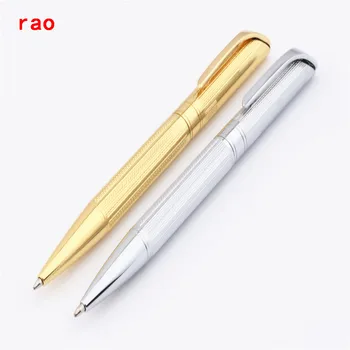 Роскошные ручки 719 из чистой платины с золотым гравированным рисунком, бизнес-офисная шариковая ручка среднего размера, новая