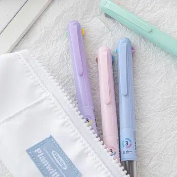 Быстросохнущая Многофункциональная ручка для рисования, канцелярские принадлежности для студентов, ручка для рисования, 3-цветная гелевая ручка для печати