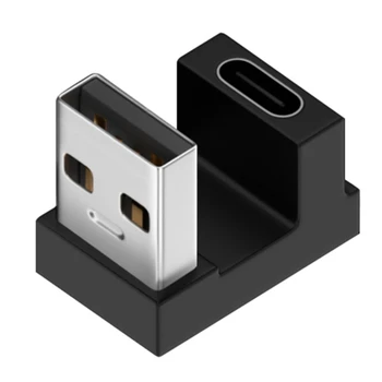 Адаптер USB 3.0 под прямым углом 90 градусов от штекера к штекеру Type C для ноутбука