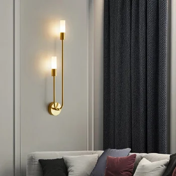 Современный светодиодный настенный светильник U-образной формы с двойной головкой G9 * 2 AC90-260V Nordic Для гостиной, Кухни, ресторана, Лестницы, спальни, кабинета, Лампы