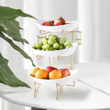 Современная ваза для фруктов, корзина, чайное блюдо, многослойное для свадебного банкета, гостиная