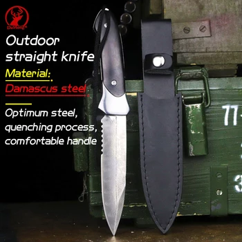 9CR18MOV stee инструмент выживания на открытом воздухе, тактика приключений в джунглях, нож для самообороны, сталь + эбонитовая ручка, ковочный нож высокой твердости