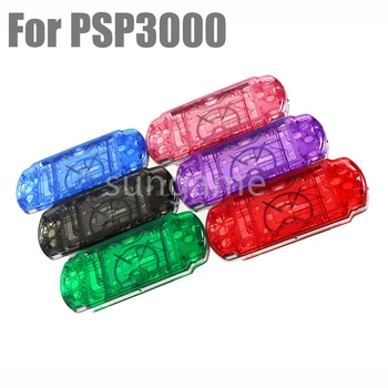 10 комплектов, абсолютно новая прозрачная замена цвета для игровой консоли PSP3000, PSP 3000, прозрачный корпус, чехол с кнопками