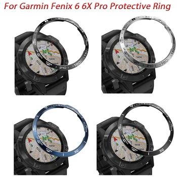 Безель, металлический корпус смарт-часов для Garmin Frame Fenix 6 6X Pro Sapphire 5 Plus, Защитное кольцо для защиты от царапин, аксессуары для ремешка