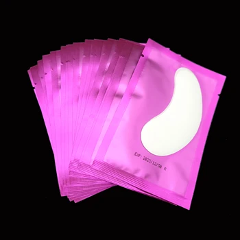 50 пар Пурпурных Бумажных Пластырей Подушечки Для Наращивания Ресниц Бумажные Пластыри Для Наращивания Ресниц Наконечники Для Глаз Наклейки Обертывания Инструменты Для Макияжа