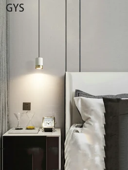 Подвесной светильник GYS Led GU10 с лампочкой, прикроватный подвесной светильник, Маленький прожектор, сменный светильник, спальня, домашняя комната, Простое потолочное освещение