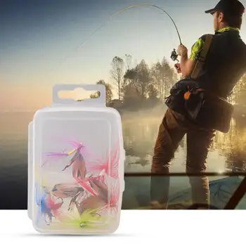 Рыболовный крючок с ящиком для хранения, вся акватория, пернатый карп, искусственная приманка для ловли нахлыстом в подарок для рыбалки на открытом воздухе