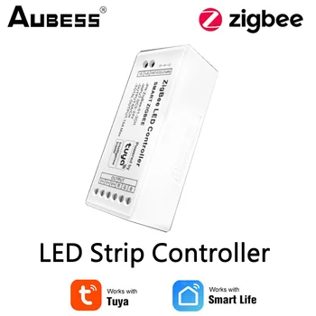 Zigbee Smart LED Light Control RGBW RGB CCT Диммер Белого Цвета Tuya Strip Controller Поддерживает Голосовое Управление приложением Smart Life APP