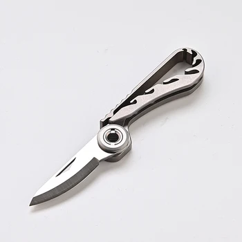 Мини-складной нож из титанового сплава EDC Распаковка Opner Мини-нож для кемпинга на открытом воздухе, многофункциональные инструменты, портативное ведро, брелок-подвеска