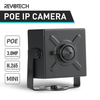 REVOTECH POE Мини IP-Камера 3,7 мм Объектив HD 3MP H.265 1296 P/1080 P Внутренняя Безопасность Металлическая ONVIF IP CCTV Система Видеонаблюдения