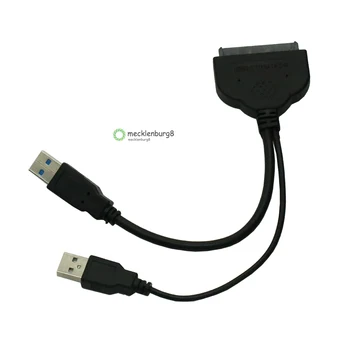 22-контактный USB 3.0 на SATA 2,5-дюймовый драйвер жесткого диска, адаптер SSD, кабель-конвертер, высокоскоростной двойной USB