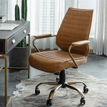 Офисные кресла из скандинавской кожи для офисной мебели, легкое роскошное вращающееся кресло Lifr, рабочий стол для домашнего кабинета, удобное игровое кресло
