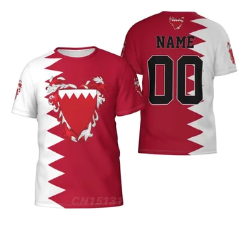 Пользовательское имя, номер, Флаг страны Бахрейн, футболки, Одежда, футболки, мужские, женские футболки, топы для футбольных фанатов, подарок, Размер США