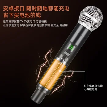 Аудиооборудование для караоке на открытом воздухе с двумя беспроводными микрофонами с одним приводом V раздел, посвященный живому микрофону бытового звука