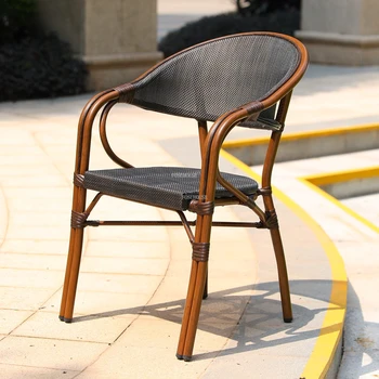 Простые уличные стулья из ротанга, современная уличная мебель для отдыха, водонепроницаемый обеденный стул, балкон, сад, пляжный стул, домашний стул со спинкой