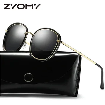 Q 2020 Новая Мода Miorror Поляризованные Солнцезащитные Очки Для Женщин Для Вождения Ретро Очки Фирменный Дизайн Goggle Oculos De Sol UV400