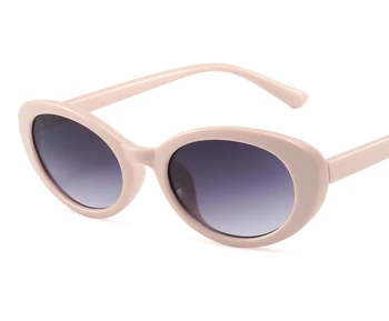 Маленькие овальные солнцезащитные очки в стиле ретро, женские солнцезащитные очки желеобразного цвета, трендовые солнцезащитные очки Ins в Европе и США, очки с металлическими шарнирами