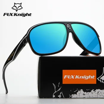 Квадратные поляризованные солнцезащитные очки Fox knight 2022, высококачественные эстетичные велосипедные очки для активного отдыха, очки для бега, очки для мужчин и женщин uv400