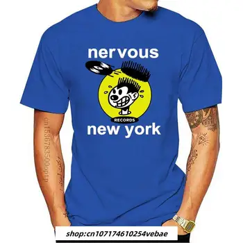 Новая футболка Nervous Records 2023 в йоркском винтажном стиле - мода на хаус-музыку