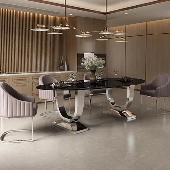 Современная мебель для столовой Мраморный обеденный стол на 10 мест, современная мебель для столовой, мебель для столовой для дома, отеля
