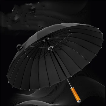 Прочная подставка для зонта, Ветрозащитные большие зонты с 24 ребрами жесткости, простота в быту, большой зонт, длинная защита для деловых людей