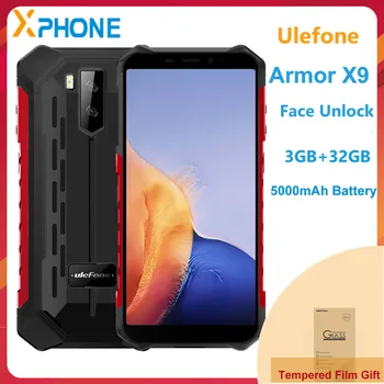 Ulefone Armor X9 Прочный Телефон 3 ГБ 32 ГБ Разблокировка лица 5,5 дюймов Android 11 Helio A25 Восьмиядерный Аккумулятор 5000 мАч Глобальный 4G Смартфон