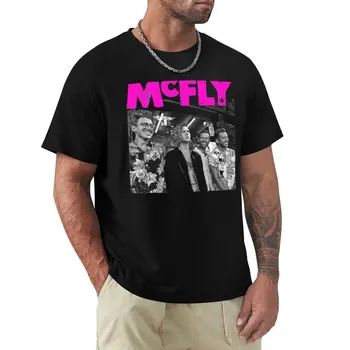 Идея подарка Футболка Mcfly, быстросохнущая рубашка, черная футболка, кавайная одежда, мужская одежда
