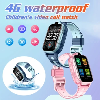 Детские смарт-часы, видеозвонок HD, голосовой чат, SOS-координаты, телефонные часы, умные часы IP67, водонепроницаемые Детские смарт-часы, подарок для детей