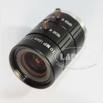 10MP 16mm Ручной объектив CCTV с фиксированной фокусировкой IRIS CS Mount или объектив C Mount для камеры видеонаблюдения/Промышленного микроскопа (AN1612-10MP)