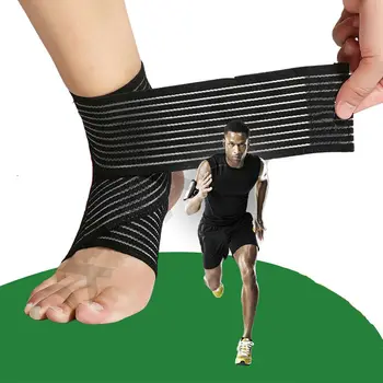 Эластичный Регулируемый протектор для бега, бандаж для тела, спортивная повязка, ремешок на щиколотке, тканевая опора для ног, поддержка стопы