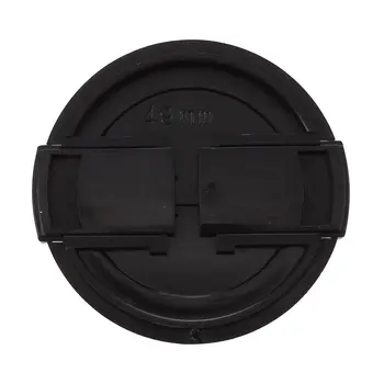 Камера Пластиковая боковая защелка на передней крышке объектива Защитная крышка Черный 49 мм