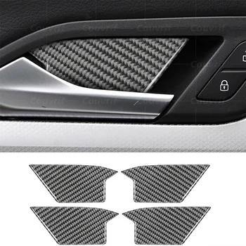 Ручка дверного выключателя автомобиля из углеродного волокна Внутренняя Дверная чаша Декоративная наклейка Чехол для Volkswagen VW Golf 8 R MK8 Аксессуары